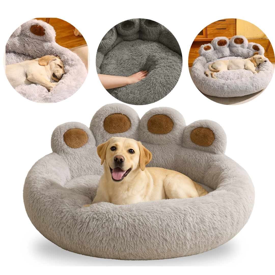 Cama Suave con Forma de Pata para Mascotas hasta 30kg