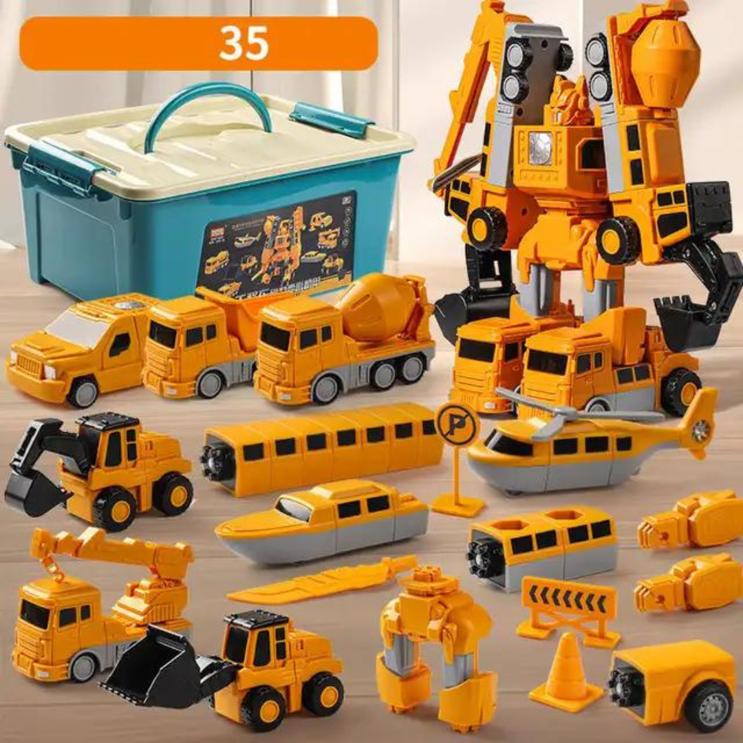 Juego de Maquinaria Vehículos de Construcción Transformables - Muy Moderna Uruguay