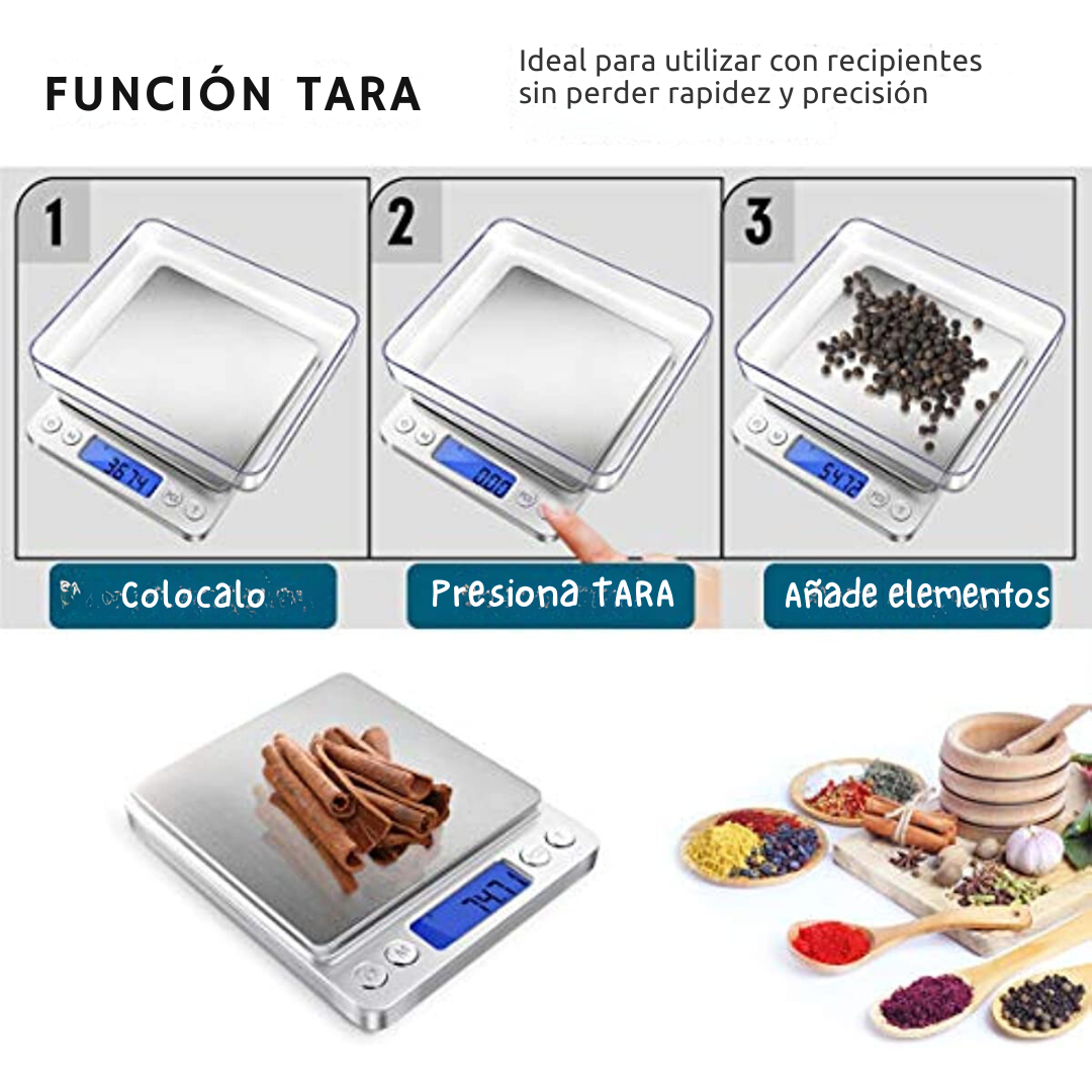 Balanza De Precision Cocina Y Joyería con Funcion Tara