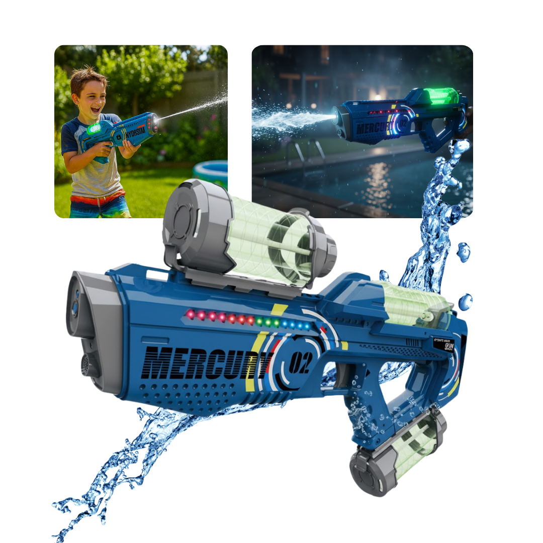 Pistola De Agua Eléctrica Mercury 02 Con Luces Sonido