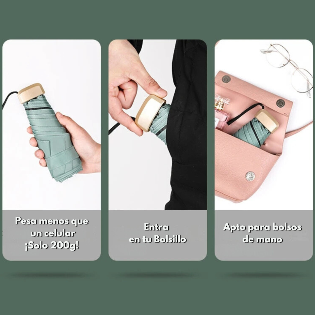 Mini Paraguas de Bolsillo con Protección UV