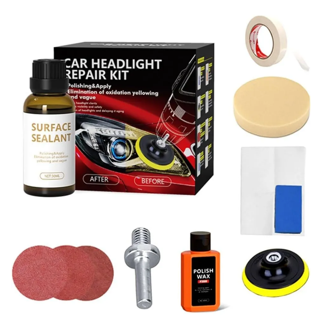 Kit Pulidor Faros Auto Restaurador Opticas Para Taladro