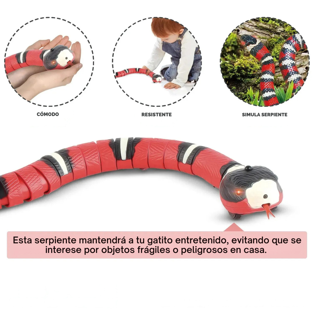 Serpiente de Juguete Interactiva para Gatos con Movimiento y Sensor