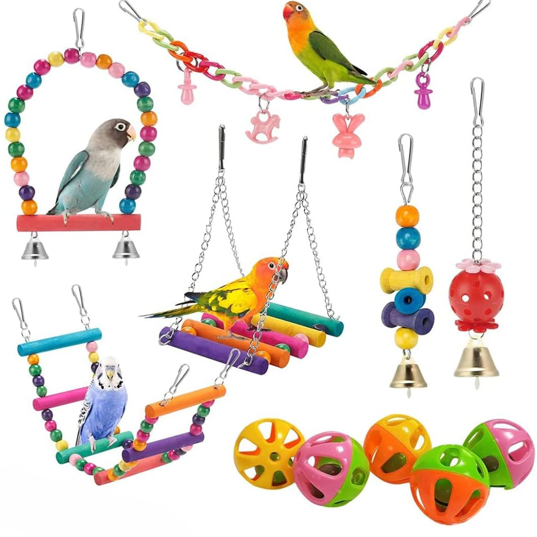 Juguetes de Jaula para Loros y Aves Hamacas y Accesorios