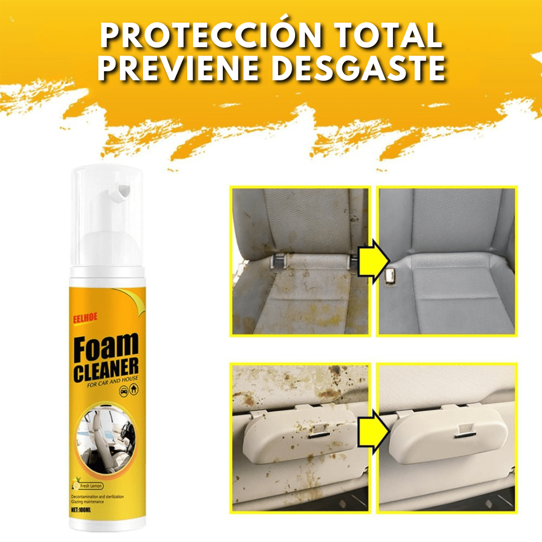 Limpiador en Seco Para Auto Espuma Multiuso 100ml - Muy Moderna Uruguay