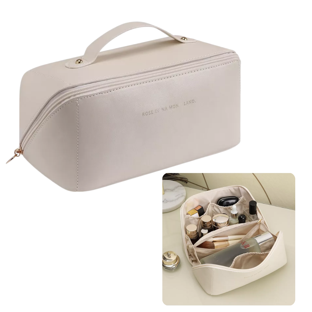 Neceser de Cuero Sintetico Con Varios Compartimentos