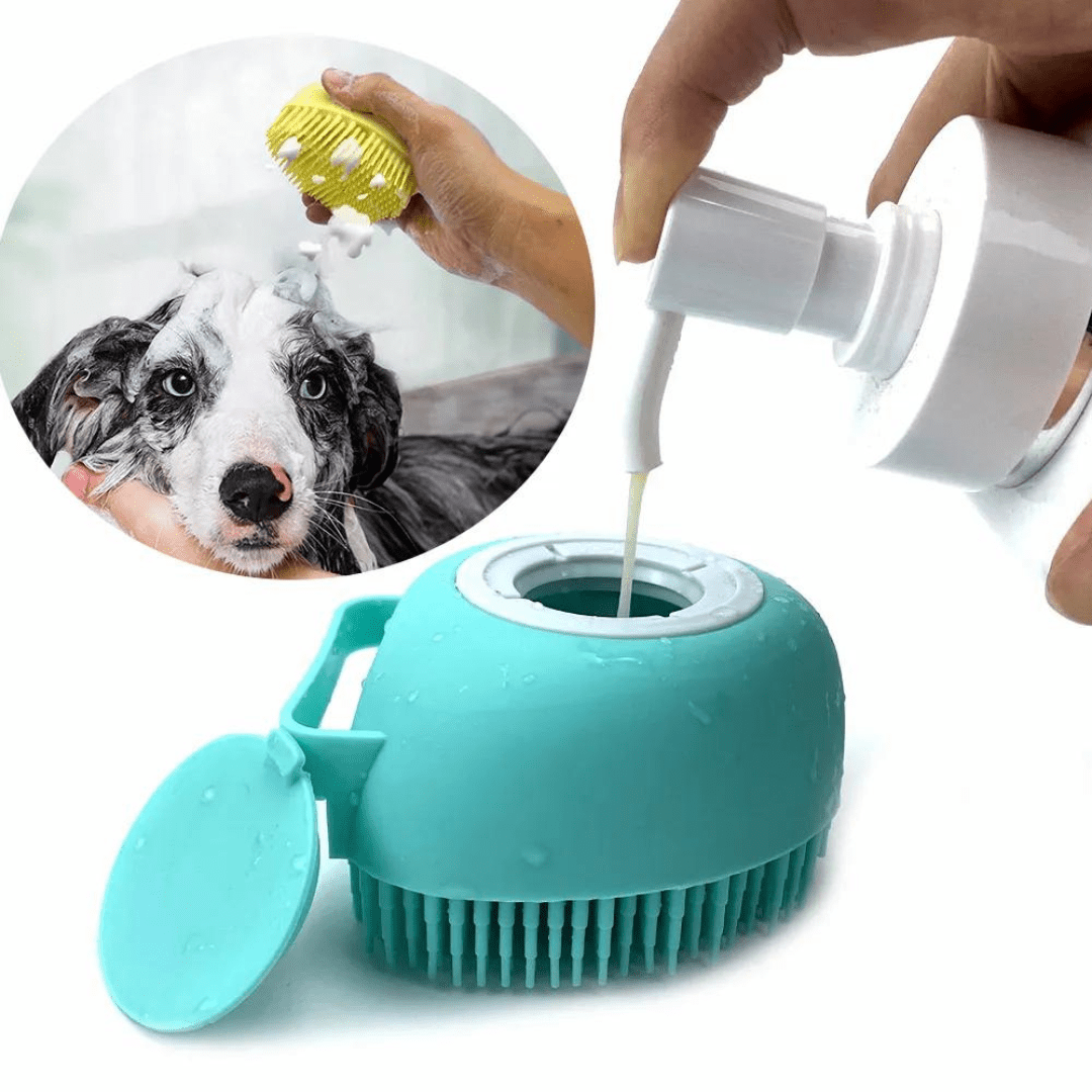 Cepillo para Bañar Mascotas con Dispensador de Jabón - Muy Moderna Uruguay