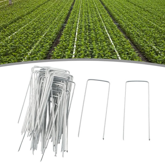 Pack De 100 Grampas Estacas Galvanizadas Para Tejido Y Jardín - Muy Moderna Uruguay