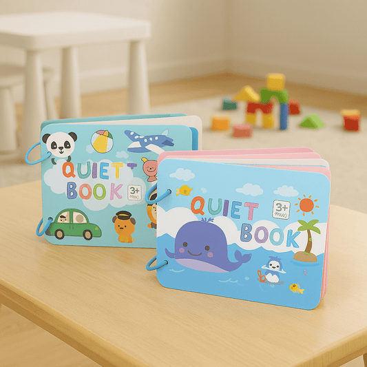 Juego de 2 Libros Educativos Montessori Con Velcros (Para armar en casa) - Muy Moderna Uruguay