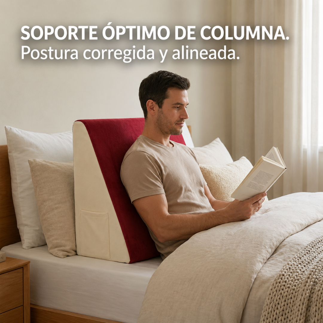 Respaldo Almohada Triangular Memory Foam Suave