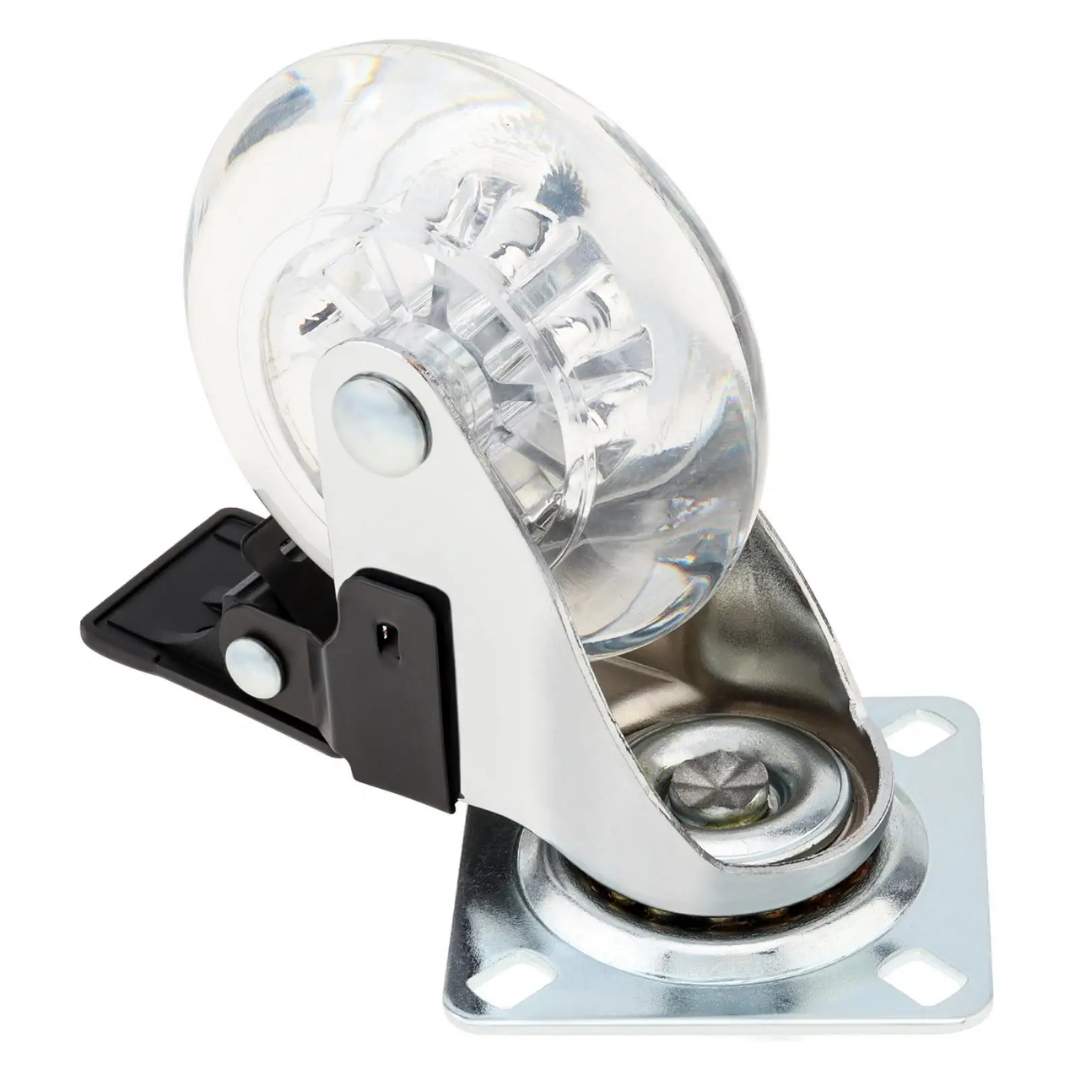 Kit De 4 Ruedas De Silicona Para Muebles Con Freno