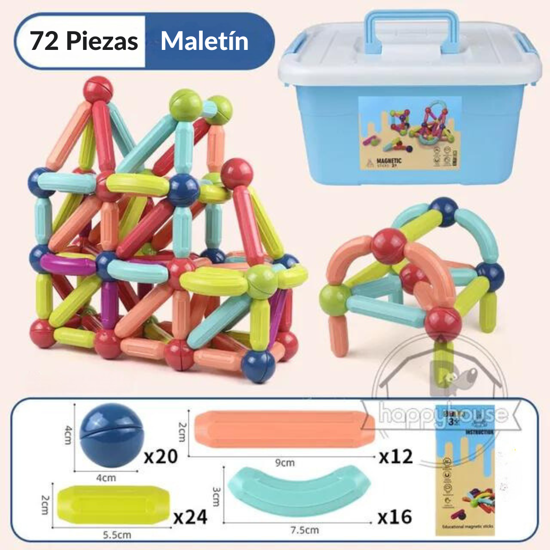 Juego De Construcción Bastones Magnéticos - Muy Moderna Uruguay