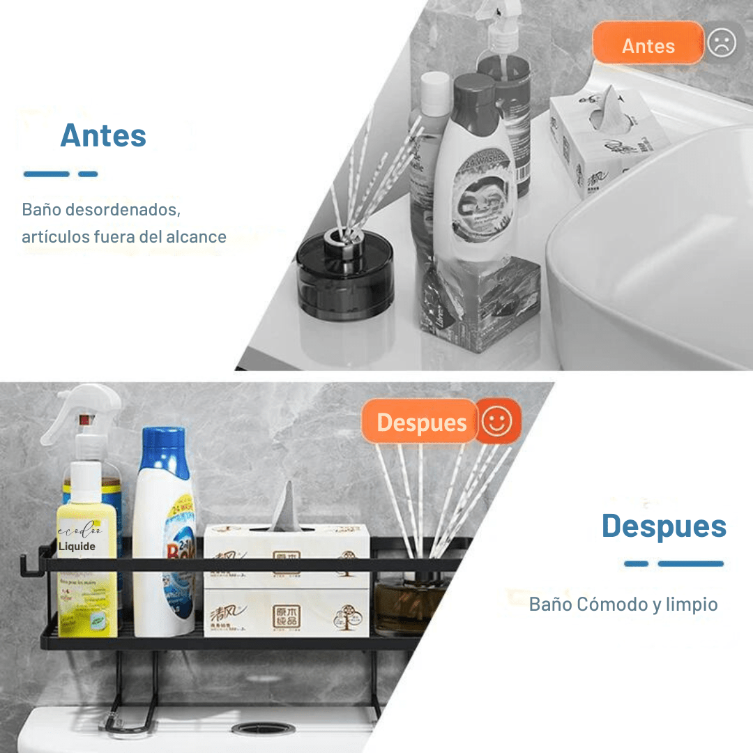 Estante Organizador Metálico Para Inodoro - Muy Moderna Uruguay
