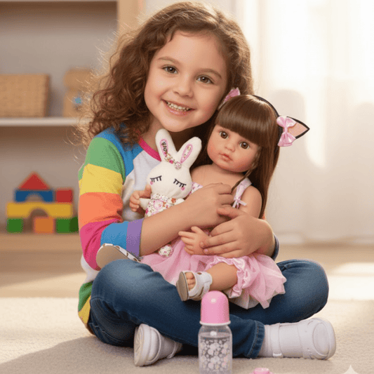 Muñeca Reborn Realista 55cm Con Peluche Juguete Infantil - Muy Moderna Uruguay