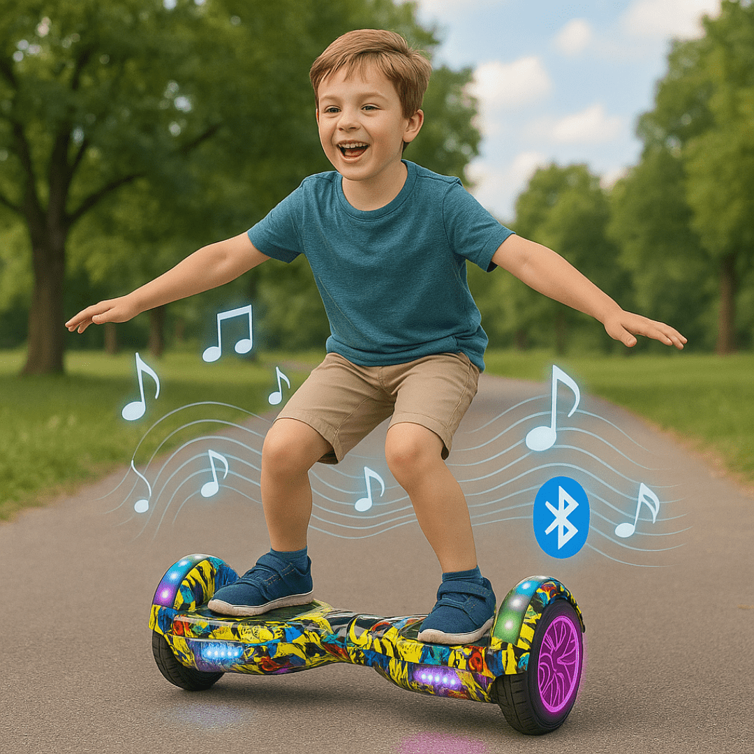Hoverboard Patineta Eléctrica 6.5" con Bluetooth y Luces LED - Muy Moderna Uruguay