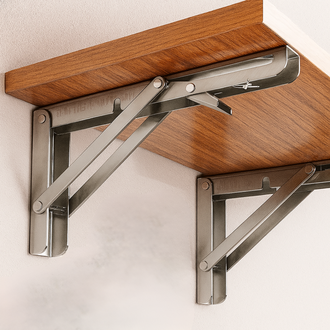 Juego De 2 Ménsulas Rebatibles Acero Inoxidable