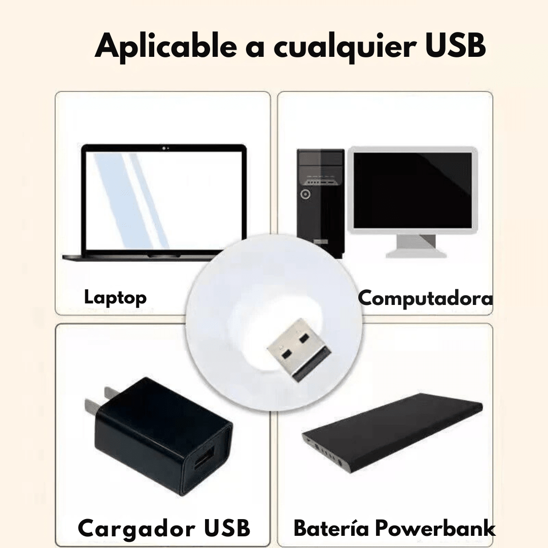 Set de 10 Mini Luz Nocturna USB Luz Cálida y Fría - Muy Moderna Uruguay