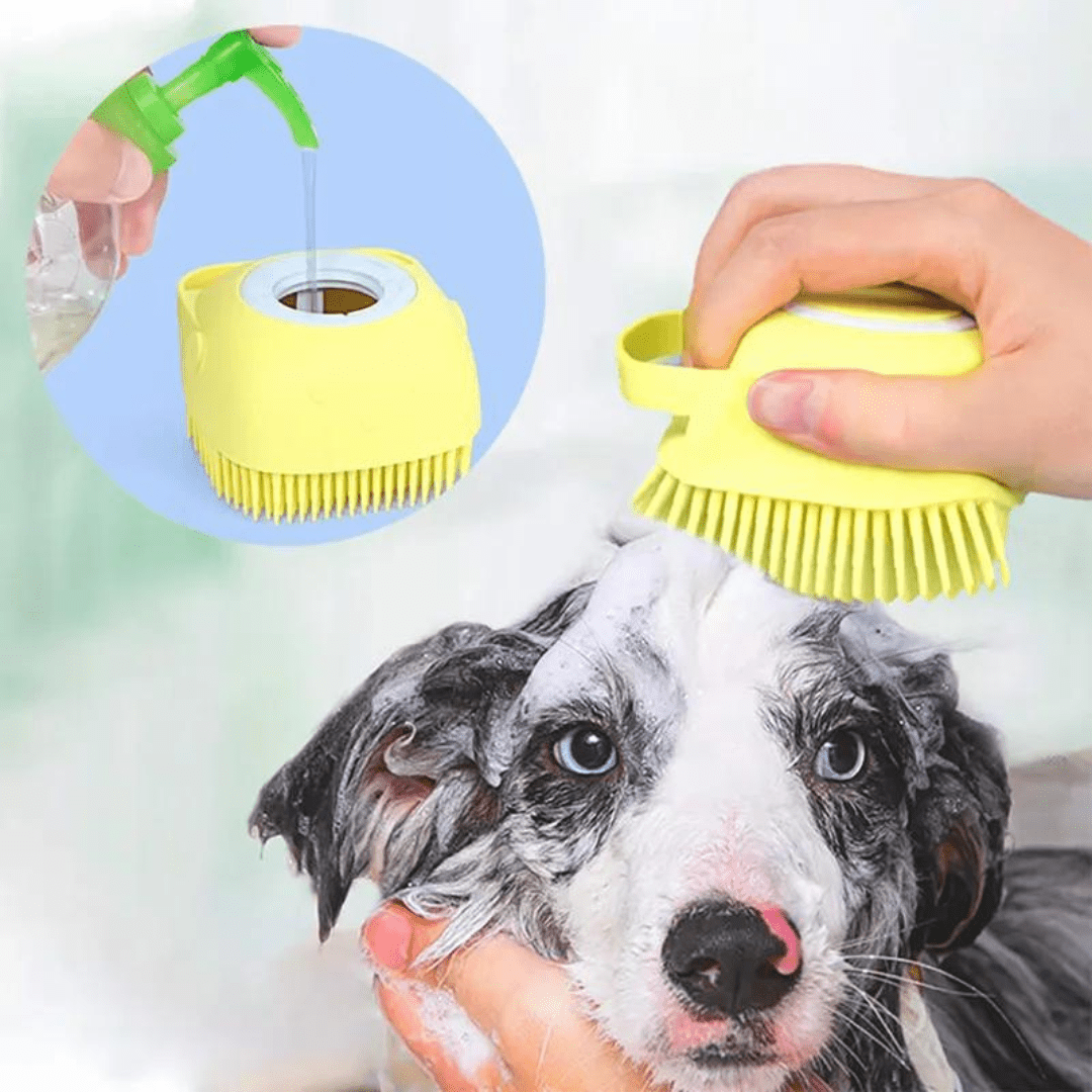 Cepillo para Bañar Mascotas con Dispensador de Jabón - Muy Moderna Uruguay