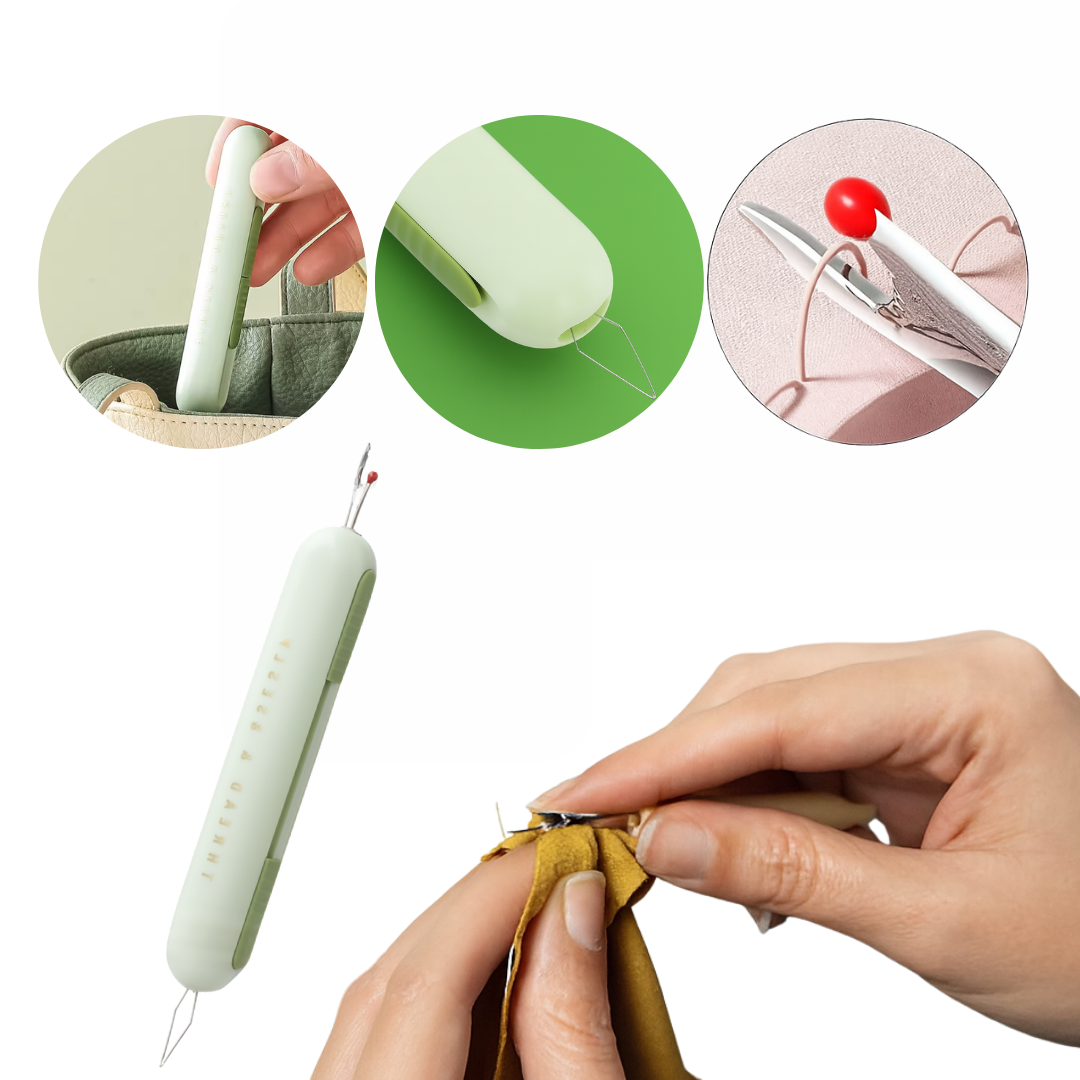 Herramienta 2 en 1 para Costura: Enhebrador Automático + Descosedor