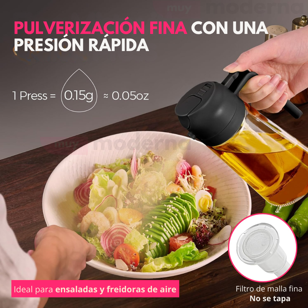 Rociador De Aceite 2 En 1 de Vidrio