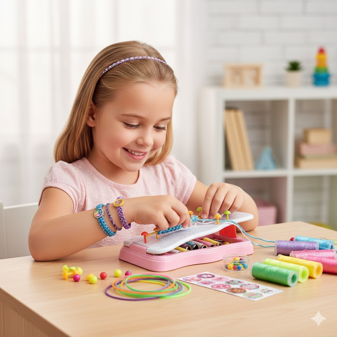 Kit Para Crear Pulseras de Hilo con Telar y Accesorios para Niños