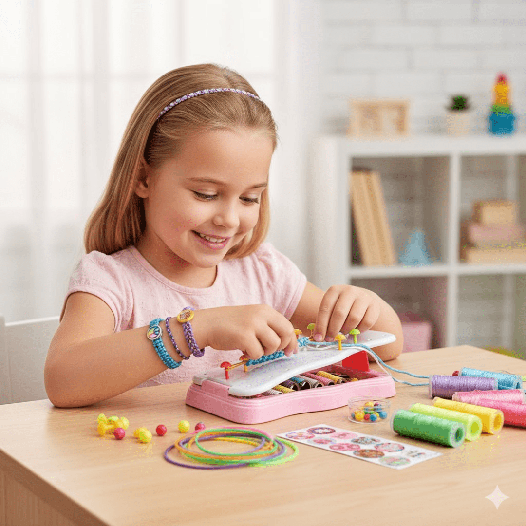 Kit Para Crear Pulseras de Hilo con Telar y Accesorios para Niños - Muy Moderna Uruguay