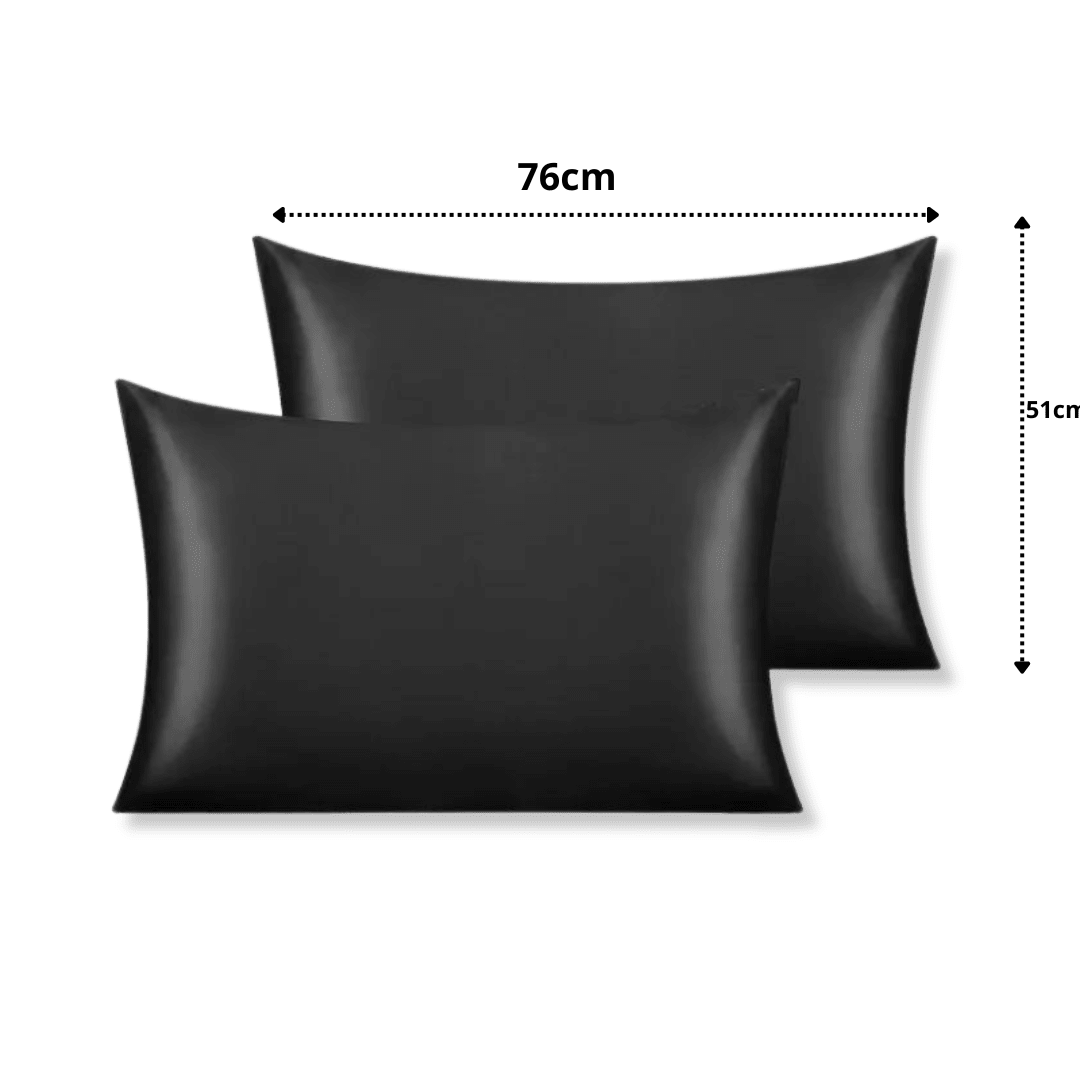 Set de 2 Fundas de Almohada Satén Tipo Seda