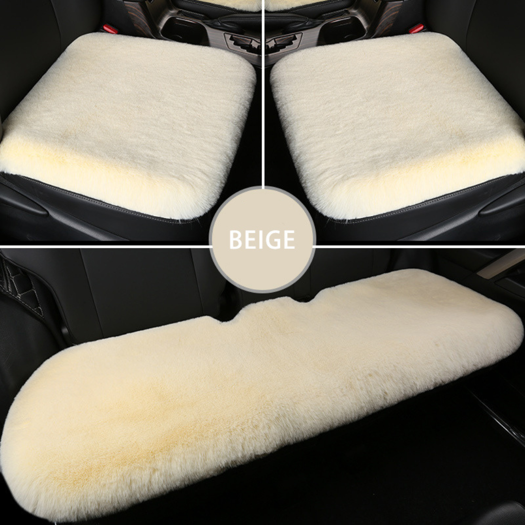 Set De 3 Almohadones Felpa 5cm Espesor Para Auto