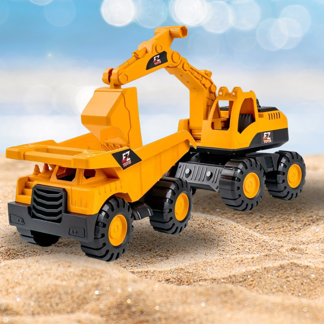 Camión Y Excavadora De Juguete Para Playa Con Movimiento