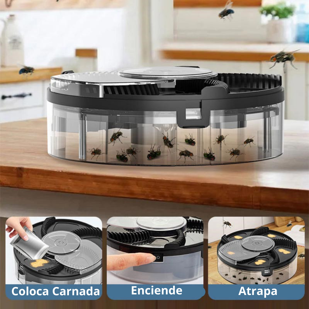 Trampa para Moscas Giratoria Sin Químicos