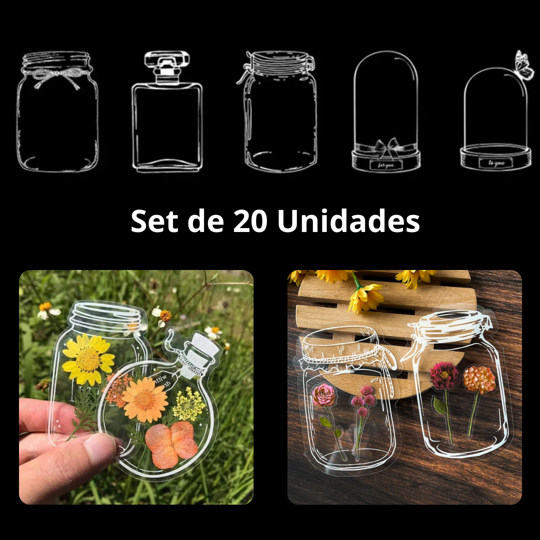 Set de 20 Marcapáginas para Guardar Flores Secas