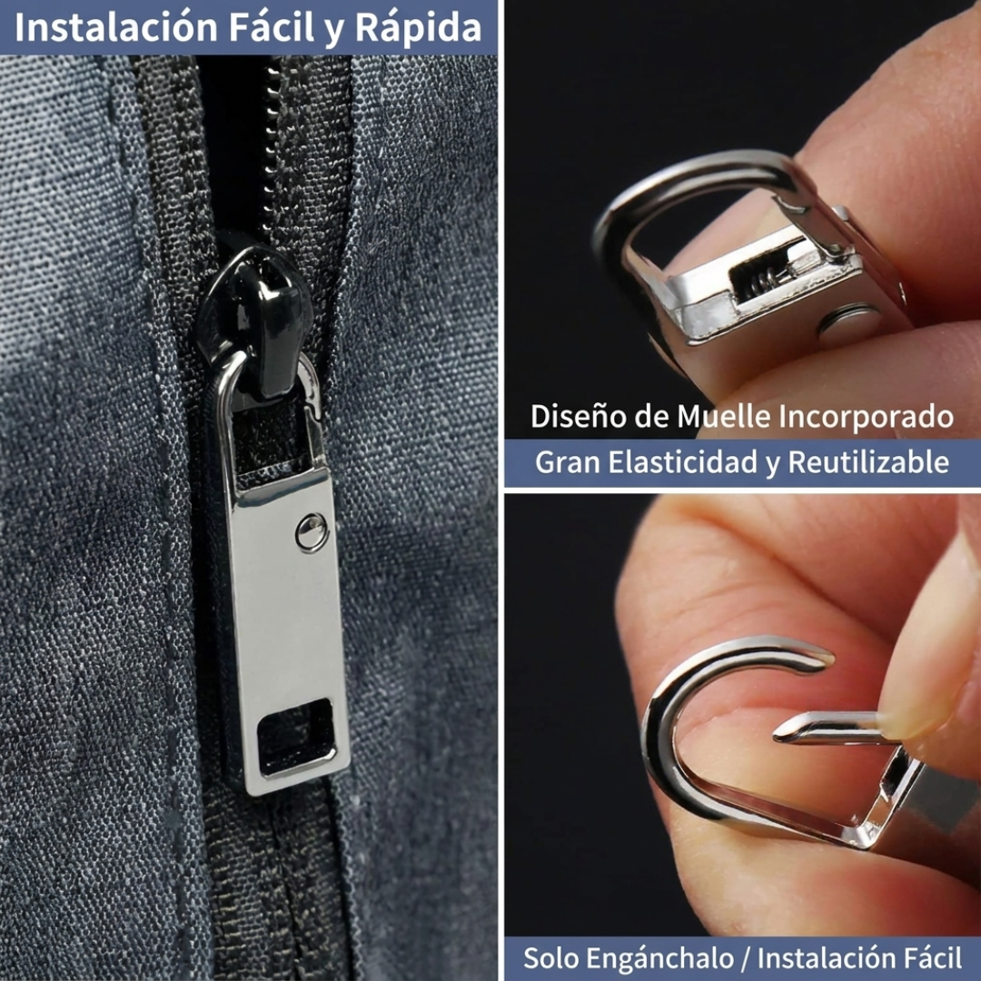 Set de 8 Cierres Zípper Repuesto Metal Universal Set x8