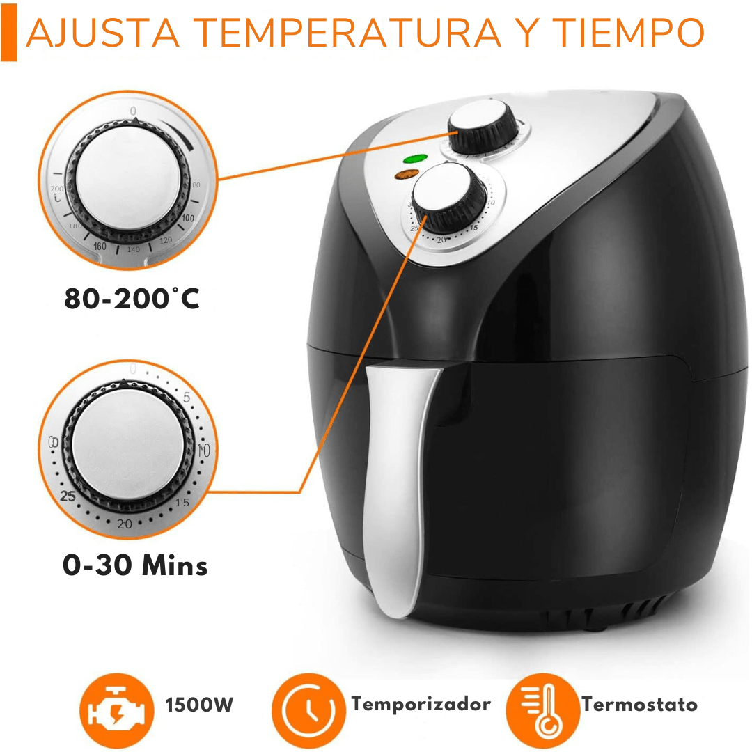 Freidora Sin Aceite Grande 5.5L 1500W - Muy Moderna Uruguay