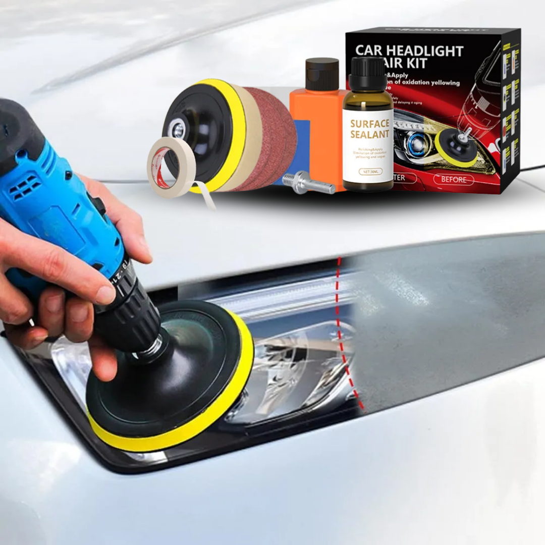 Kit Pulidor Faros Auto Restaurador Opticas Para Taladro