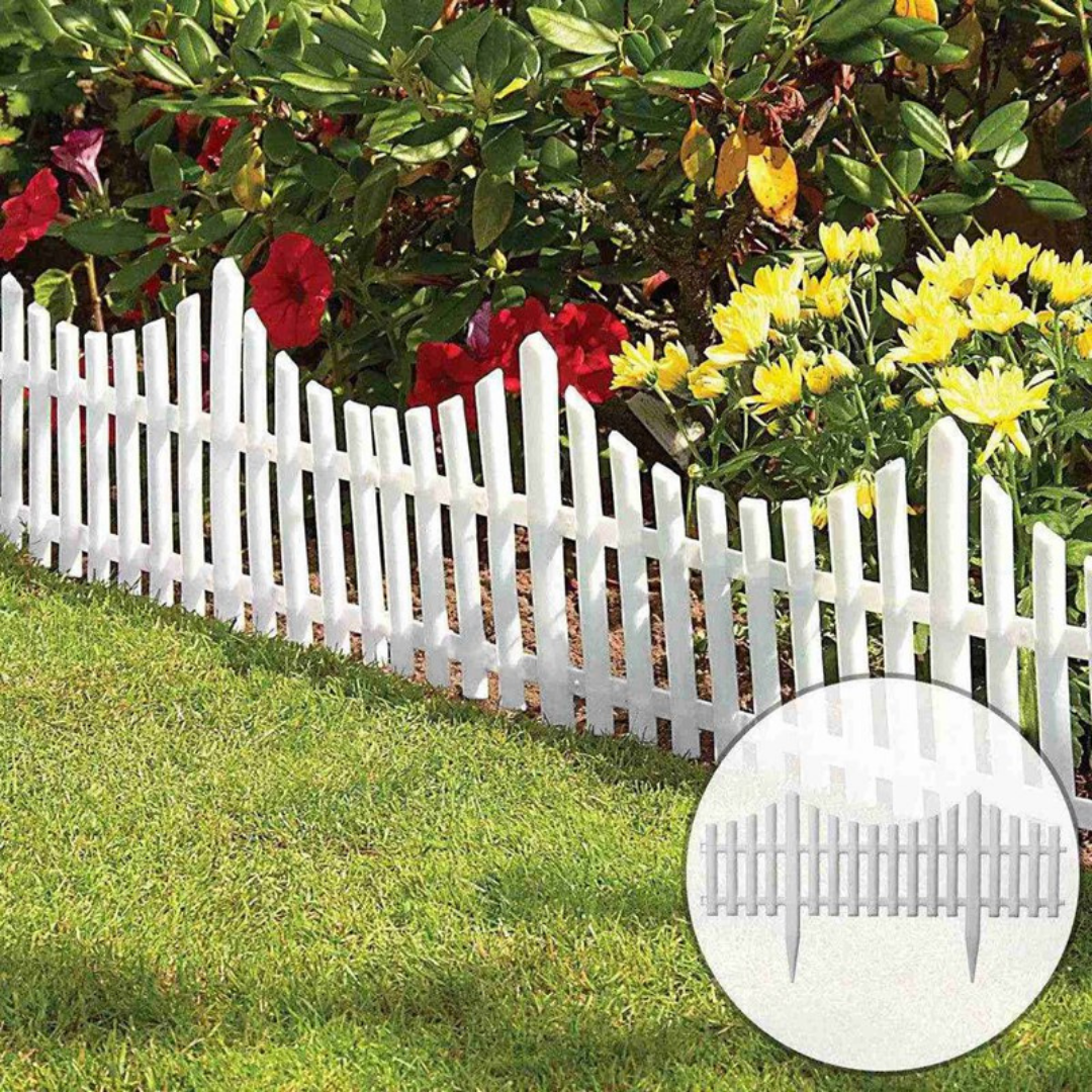 Set de 6 Cercas de Plástico Flexible para Jardín 60x33cm