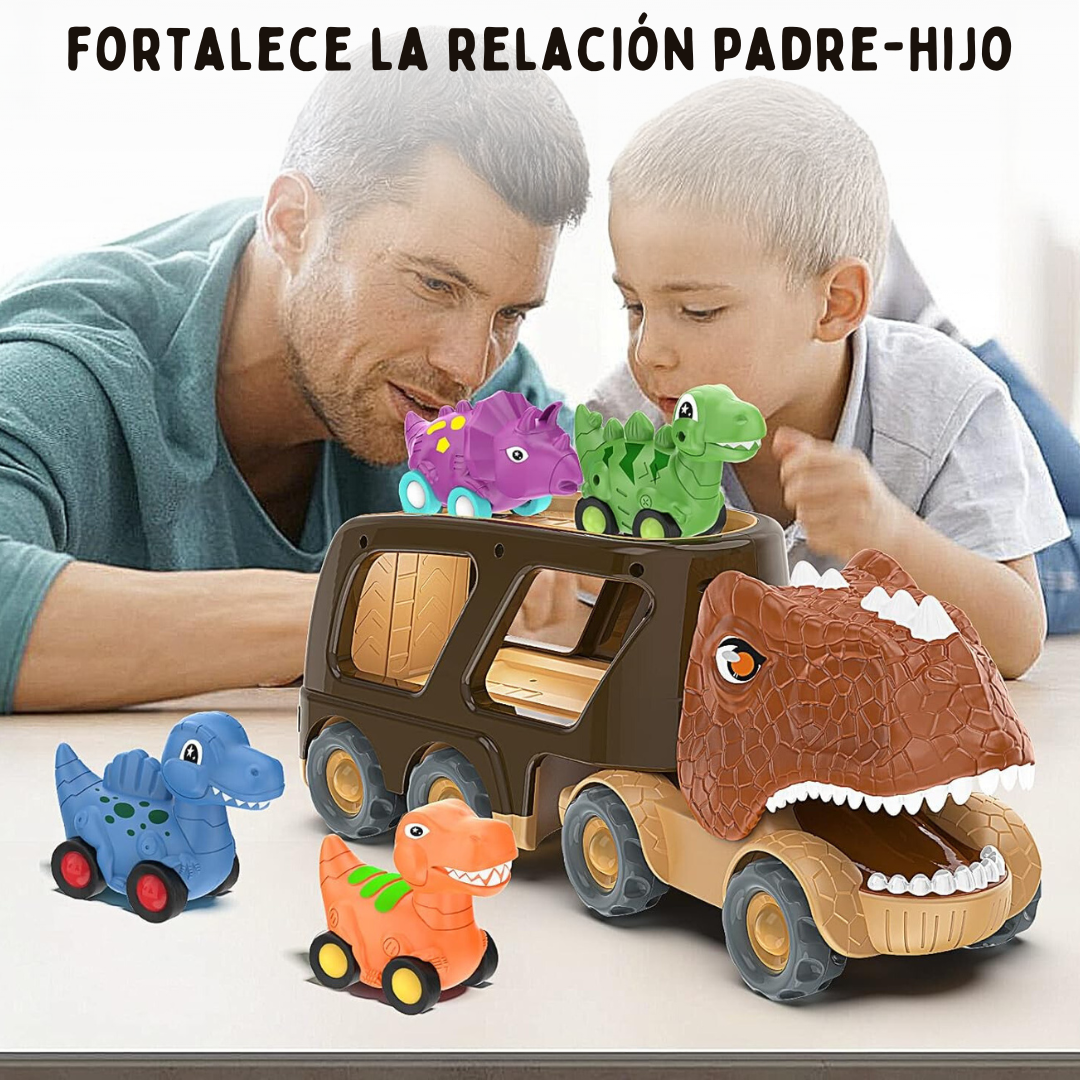 Camión Juguete Transportador De Dinosaurios Autitos de Fricción
