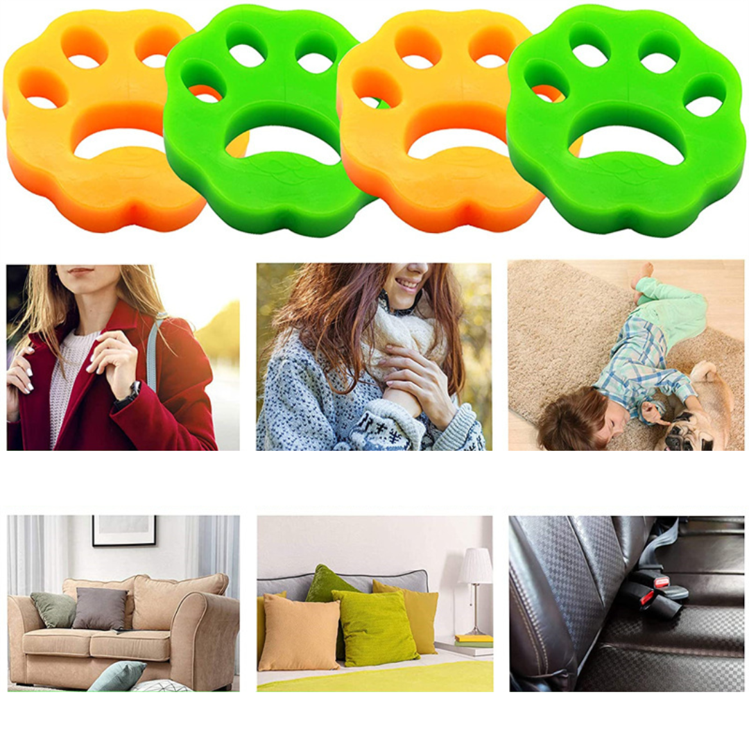 Set De 4 Removedores De Pelo Reutilizables