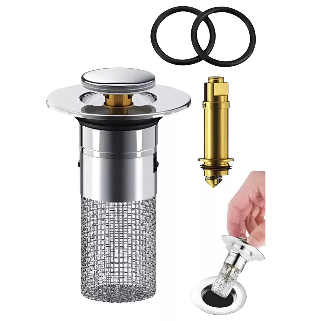 Tapón Cilíndrico Recolector con Filtro para Pileta