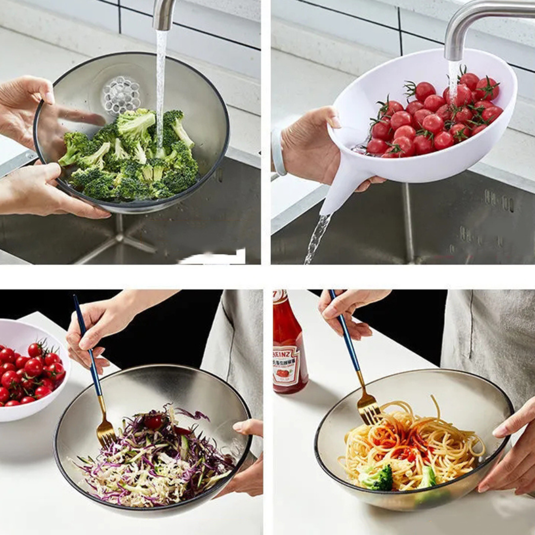 Colador con Pico para Fideos y Verduras