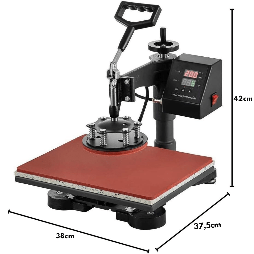 Prensa Térmica 5 En 1 Sublimadora Para Remeras Tazas Gorros - Muy Moderna Uruguay