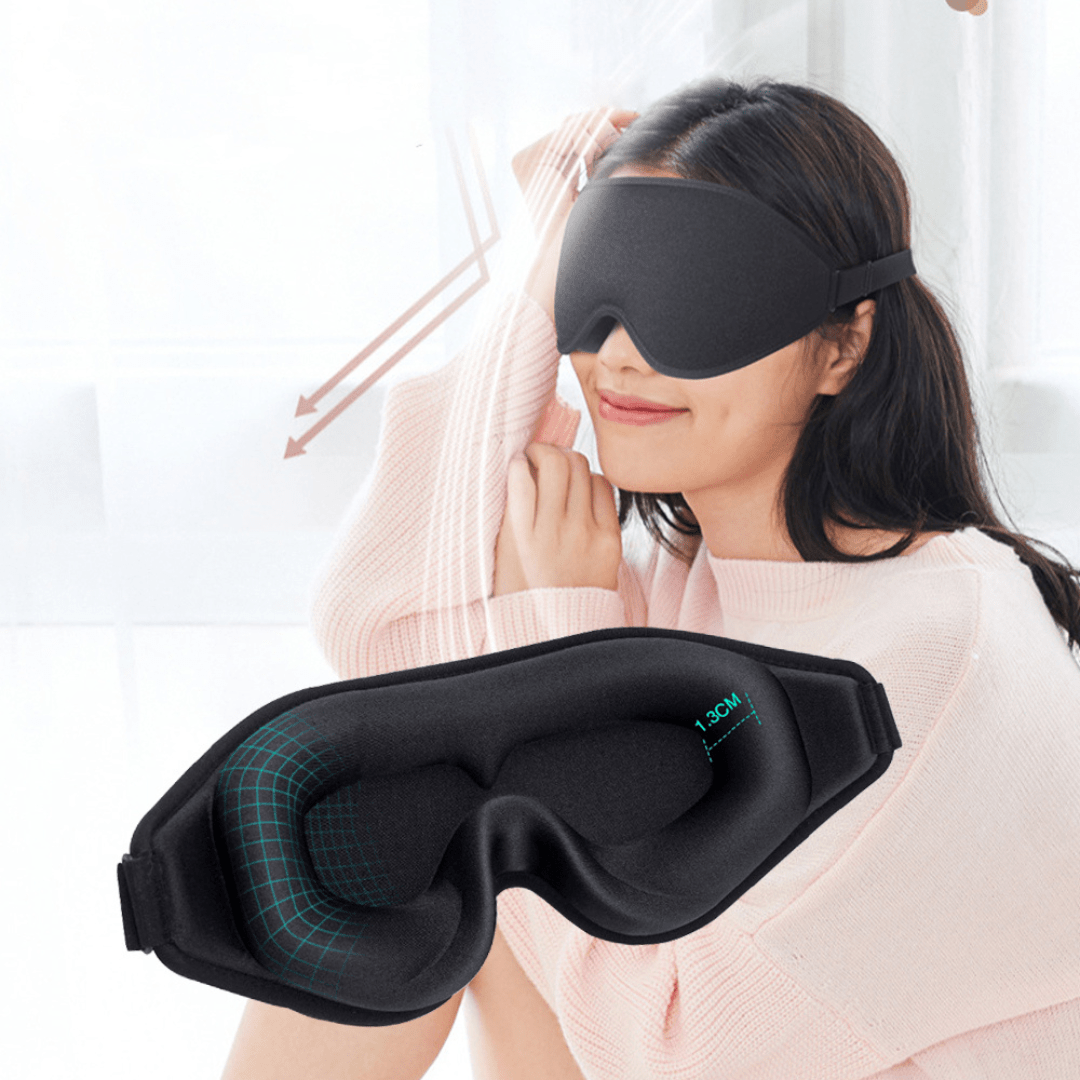 Antifaz Para Dormir 3d Espuma De Memoria Mascara Cubre Ojos - Muy Moderna Uruguay