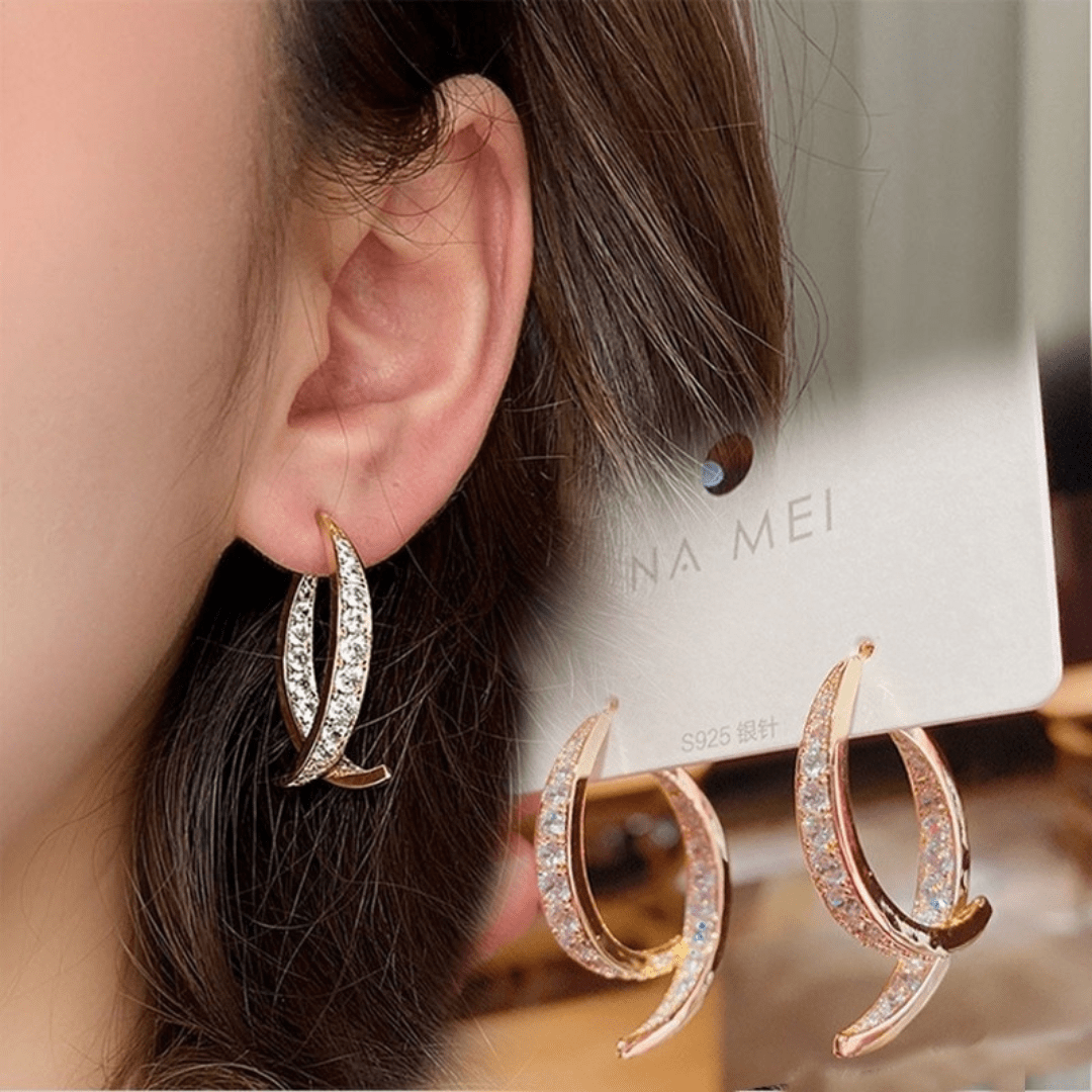 Aretes con Arcos Entrecruzados - Muy Moderna Uruguay