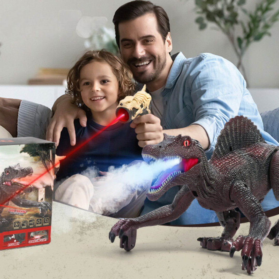 Dinosaurio a Control Remoto con Seguimiento Láser para Niños