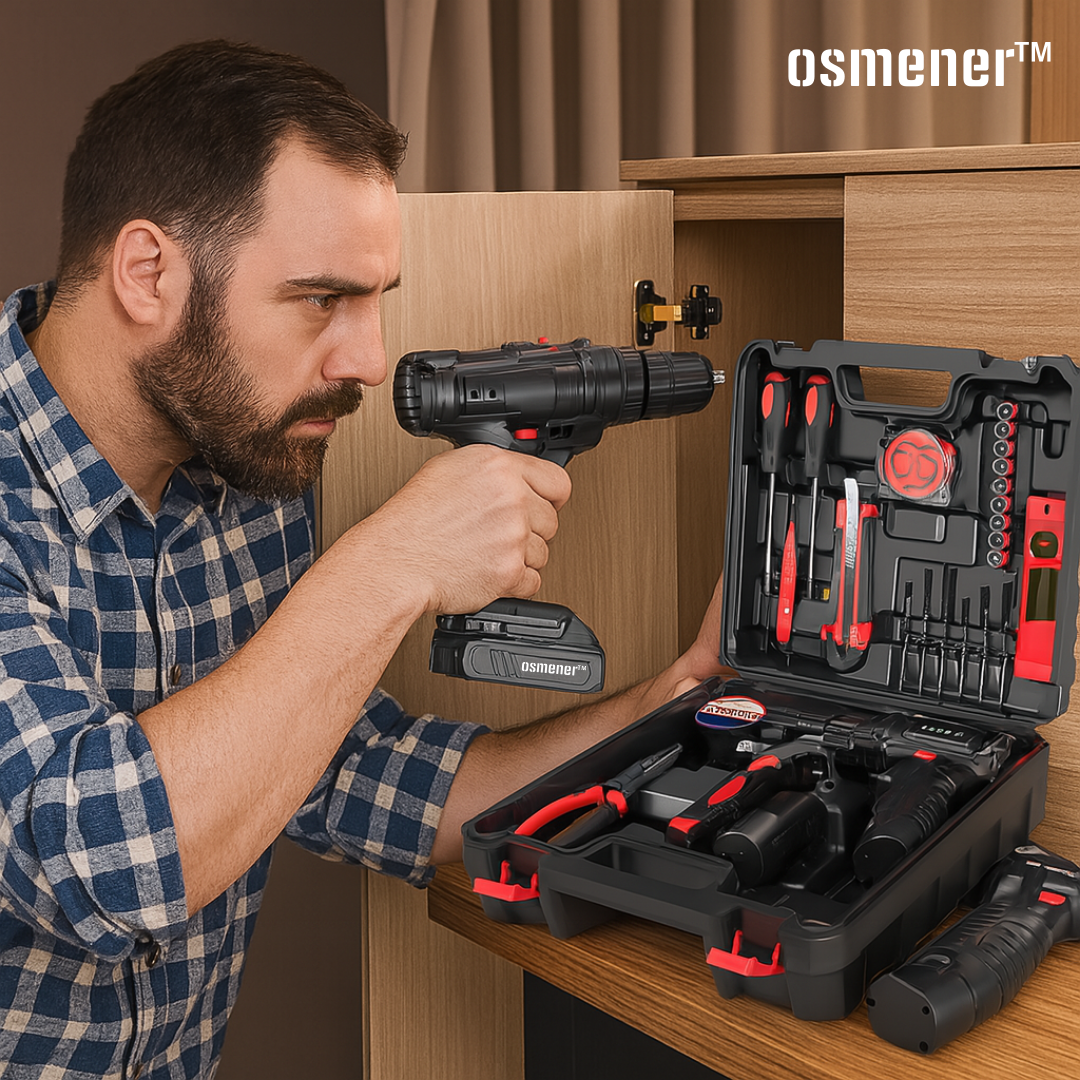 Kit De Herramientas Full Atornilladora Martillo Llaves OSMENER