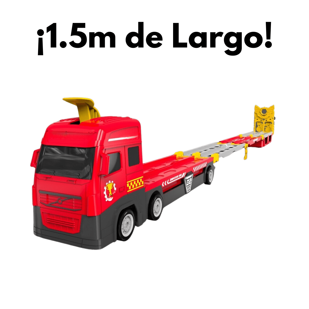 Camion De Juguete Con Pista Desplegable + 6 Autitos - Muy Moderna Uruguay