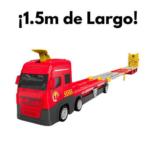 Camion De Juguete Con Pista Desplegable + 6 Autitos - Muy Moderna Uruguay