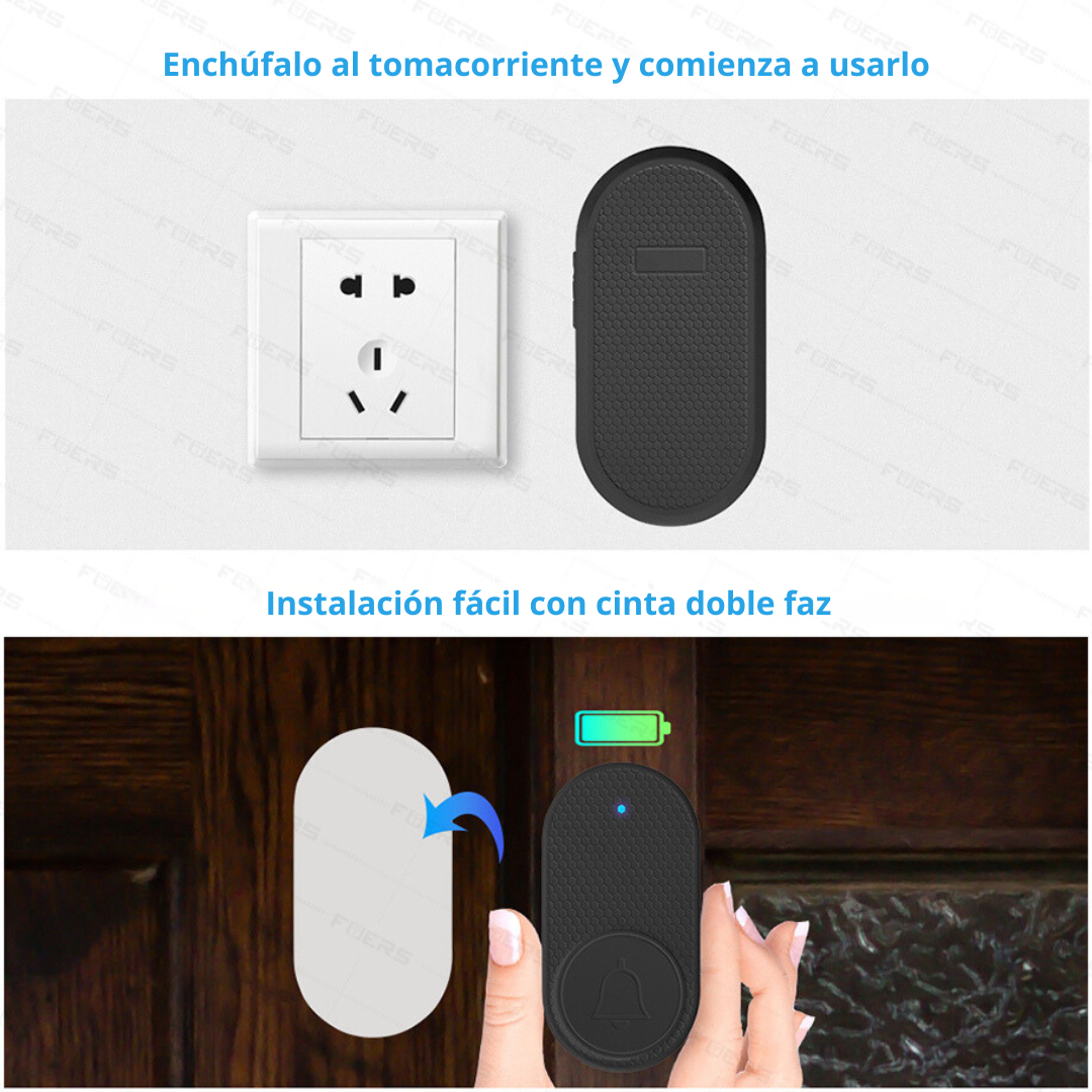 Timbre Inalámbrico Exterior con 32 Melodías