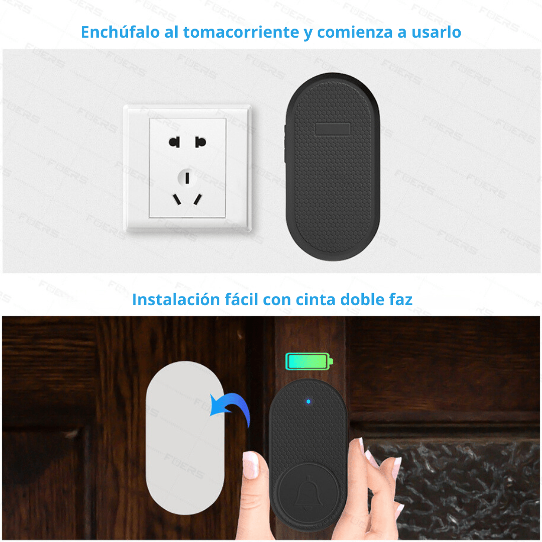 Timbre Inalámbrico Exterior con 32 Melodías - Muy Moderna Uruguay