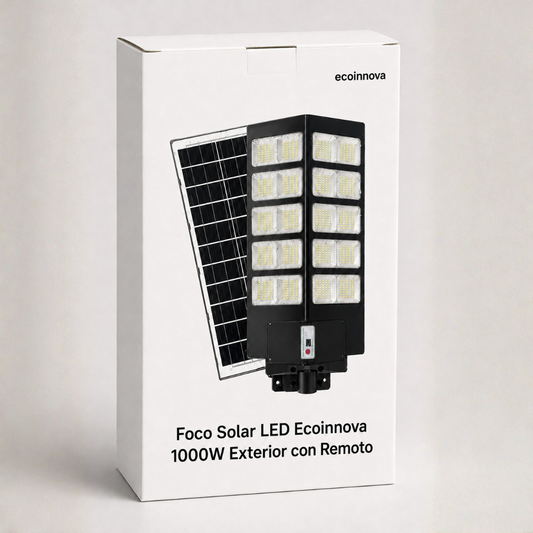 Foco Solar Led 1000w Exterior Alumbrado C/Remoto - Ecoinnova