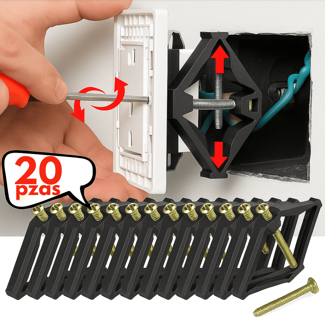 Set Soportes De Reparación Tomacorrientes Electricista X20 - Muy Moderna Uruguay